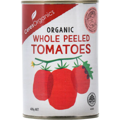 Ceres Organics Organic Whole Peeled Tomatoes 400g