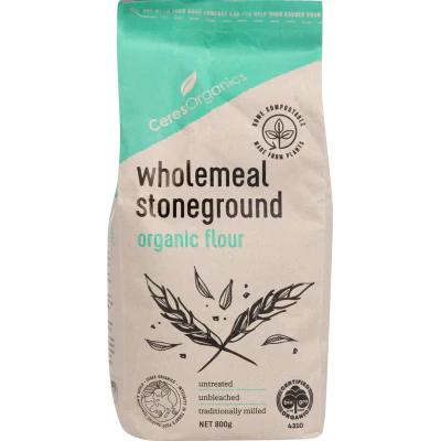 Ceres Organics Organic Wholemeal Stoneground Flour 800g