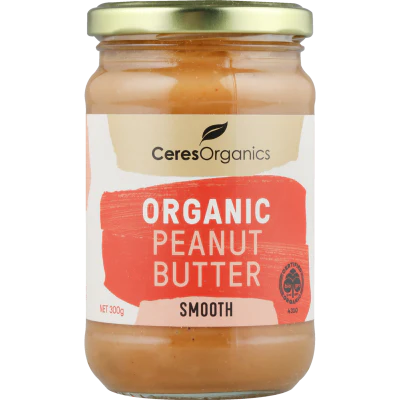 Ceres Organics Smooth Peanut Butter 300g