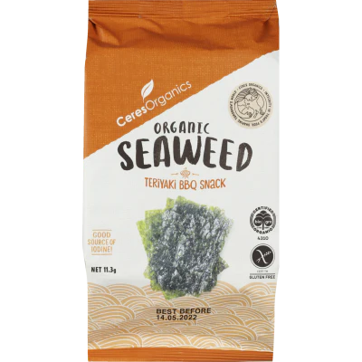 Ceres Organics Teriyaki BBQ Seaweed Snack 11.3g