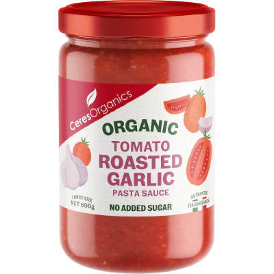 Ceres Organics Tomato Roasted Garlic Pasta Sauce 690g