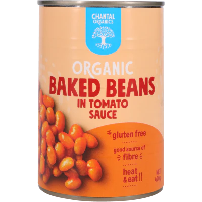 Chantal Organics Organic Baked Beans In Tomato Sauce 400g