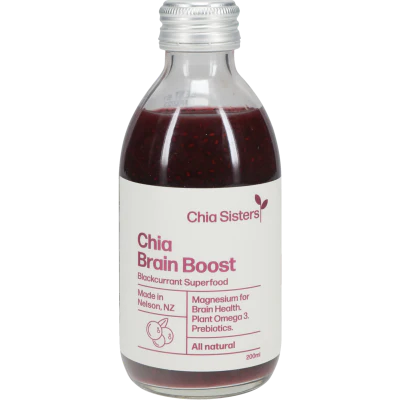 Chia Sisters Chia Brain Boost Blackcurrant Superfood 200ml