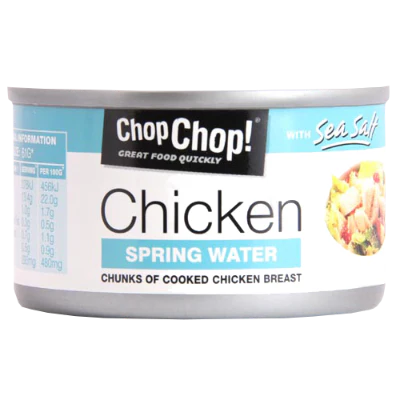 Chop Chop Springwater Chunks Of Cooked Chicken Breast 85g
