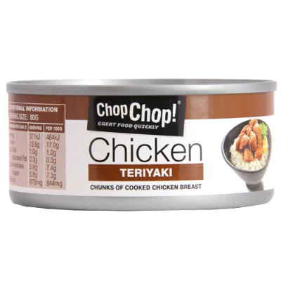 Chop Chop Teriyaki Chunks Of Cooked Chicken Breast 160g