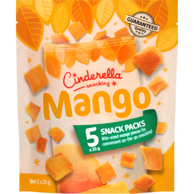 Cinderella Mango Snack Packs 5 x 25g