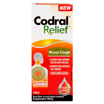 Codral Relief Mucus Cough Warming Sensation 150ml