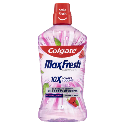 Colgate Max Fresh Watermelon Mint Alcohol Free Mouthwash 1l
