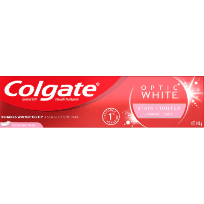 Colgate Optic White Stain Fighter Enamel Care Teeth Whitening Toothpaste 140g