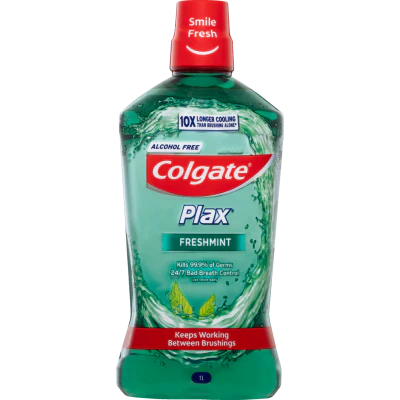 Colgate Plax Freshmint Alcohol Free Mouthwash 1l