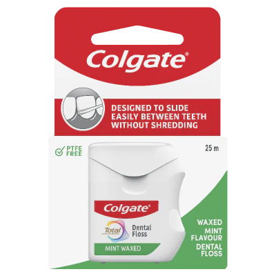 Colgate Total Waxed Mint Flavour Dental Floss 25m
