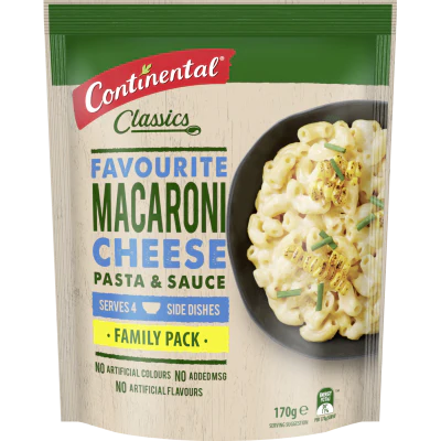 Continental Favourite Macaroni Cheese Pasta & Sauce 170g
