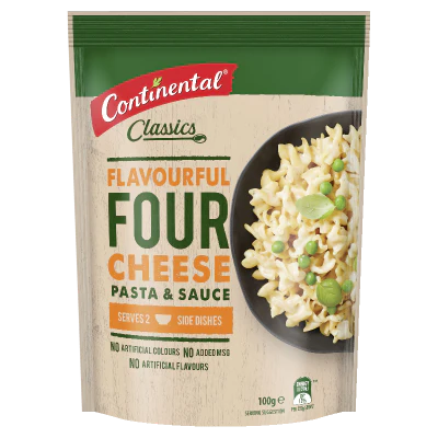 Continental Flavourful Four Cheese Pasta & Sauce 100g
