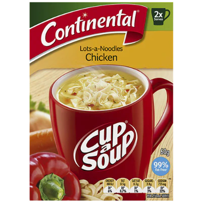 Continental Lots-A-Noodles Chicken Cup A Soup 2pk