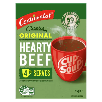 Continental Original Hearty Beef Cup a Soup 4pk