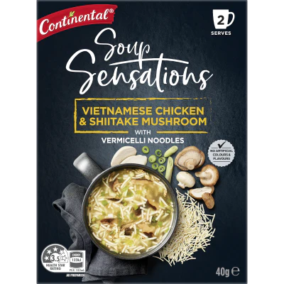 Continental Vietnamese Chicken & Shitake Mushroom With Vermicelle Noodles Soup Sensations 40g