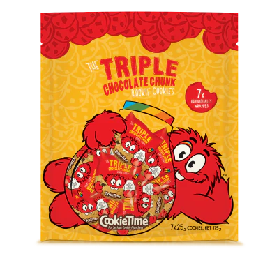 Cookie Time Triple Chocolate Chunk Cookies 7pk