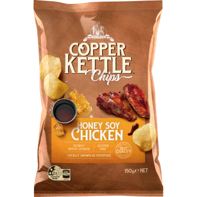 Copper Kettle Honey Soy Chicken Potato Chips 150g