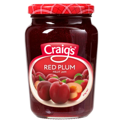 Craig's Red Plum Fruit Jam 375g