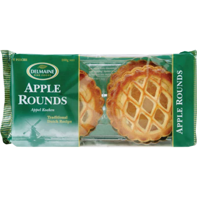 Delmaine Apple Rounds Biscuits 280g