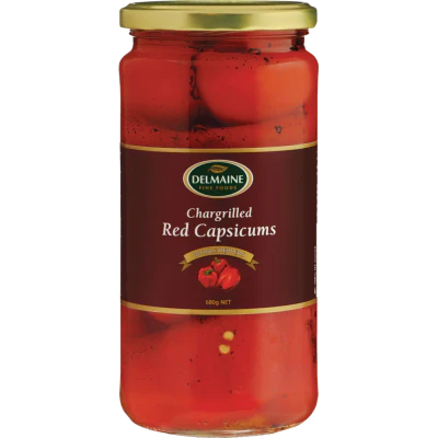 Delmaine Chargrilled Red Capsicums 680g