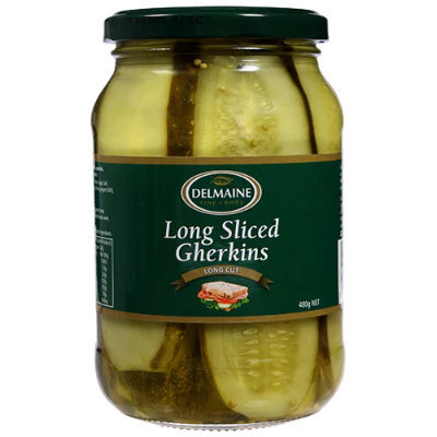 Delmaine Gherkins Sliced Large 480g