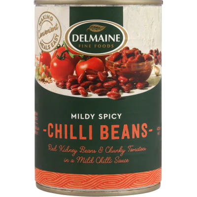 Delmaine Mild Spicy Chilli Beans 420g