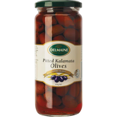Delmaine Pitted Kalamata Jumbo Olives 470g