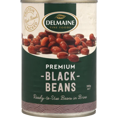 Delmaine Premium Black Beans 390g
