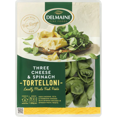 Delmaine Three Cheese & Spinach Tortellini 300g