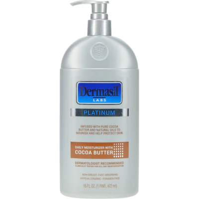 Dermasil Platinum Daily Moisturizer With Cocoa Butter 472ml