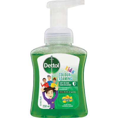 Dettol Foaming Kids Colour Aloe Vera Hand Wash Pump 250ml