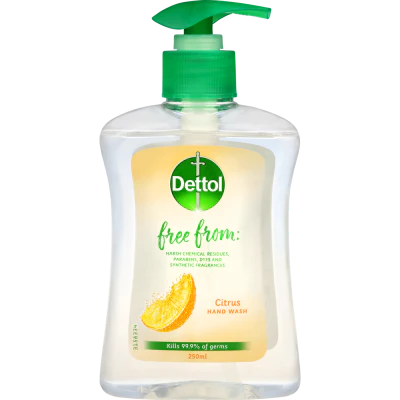 Dettol Free From: Citrus Hand Wash 250ml