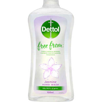 Dettol Free From: Jasmine Hand Wash Refill 950ml