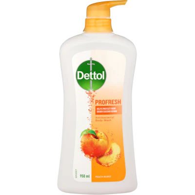 Dettol Profresh Peach & Raspberry Pump Shower Gel 950ml