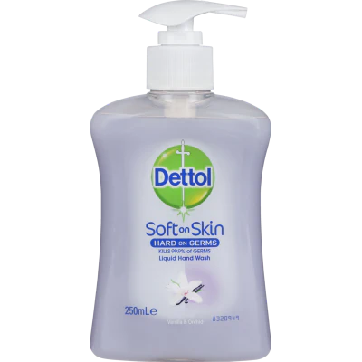 Dettol Vanilla & Orchid Antibacterial Liquid Hand Wash Pump 250ml