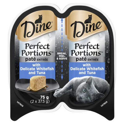 Dine Perfect Portions Pate Entree With Delicate Whitefish And Tuna Wet Cat Food 75g