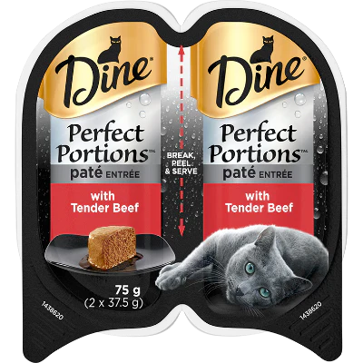 Dine Perfect Portions Pate Entree With Tender Beef Wet Cat Food 75g