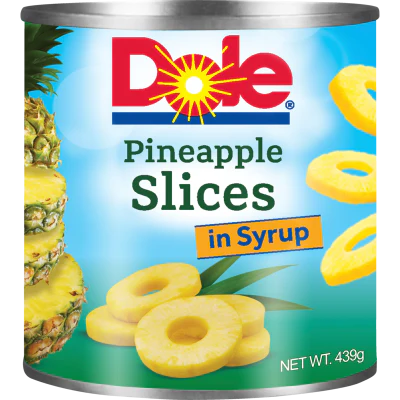 Dole Pineapple Slices In Syrup 439g
