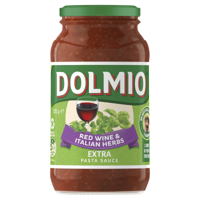 Dolmio Extra Red Wine & Italian Herbs Pasta Sauce Jar 500g