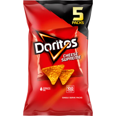 Doritos Cheese Supreme Corn Chips 5 x 18g