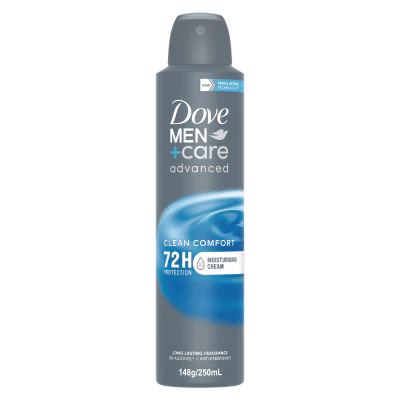 Dove Men + Care Advanced Clean Comfort 72hr Antiperspirant Deodorant 250ml