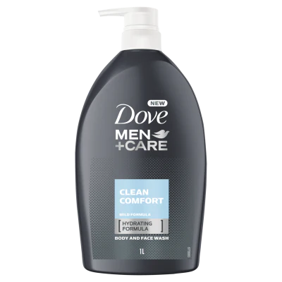 Dove Men+Care Clean Comfort Body And Face Wash 1l