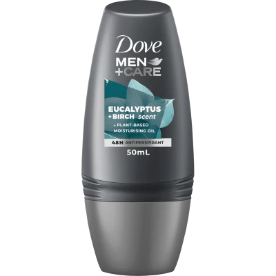 Dove Men+Care Eucalyptus + Birch Scent 48hr Antiperspirant Roll On 50ml