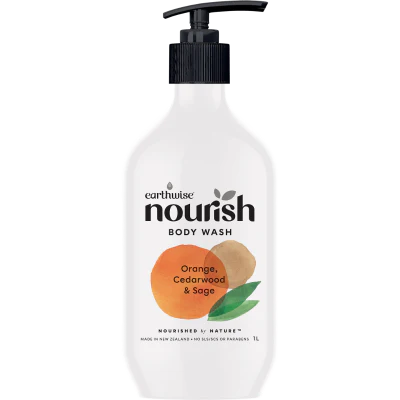 Earthwise Nourish Orange Cedarwood & Sage Body Wash 1l