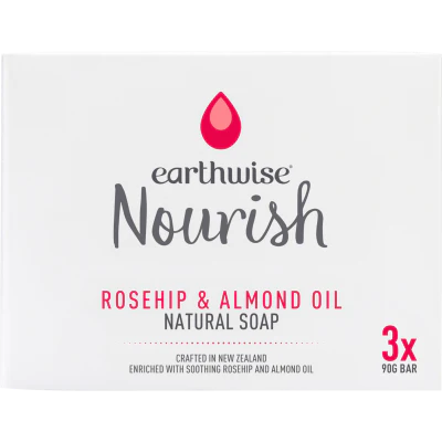 Earthwise Nourish Rosehip and Almond Oil Soap 270g
