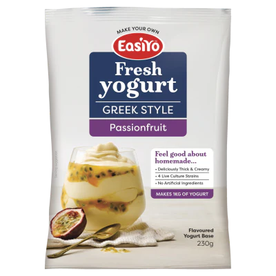 Easiyo Greek Style Passionfruit Flavoured Yogurt Base 230g