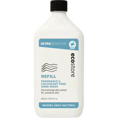 Ecostore Ultra Sensitive Fragrance & Colourant Free Hand Wash Refill 850ml