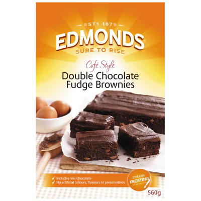 Edmonds Cafe Style Double Chocolate Fudge Brownies Mix 560g