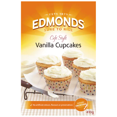 Edmonds Cafe Style Vanilla Cupcake Mix 410g